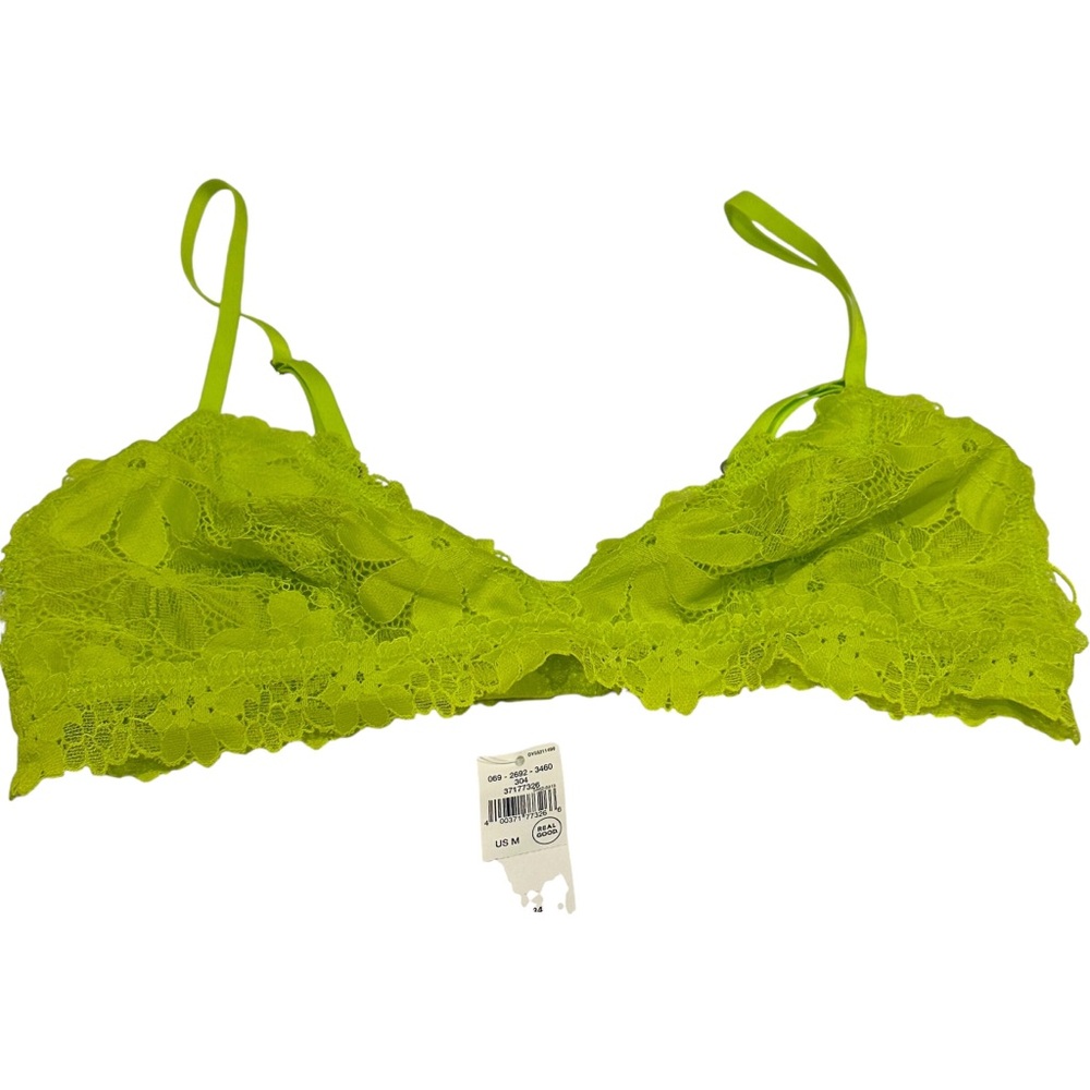 Aerie Neon Yellow Green Bralette Size Medium New with Tag